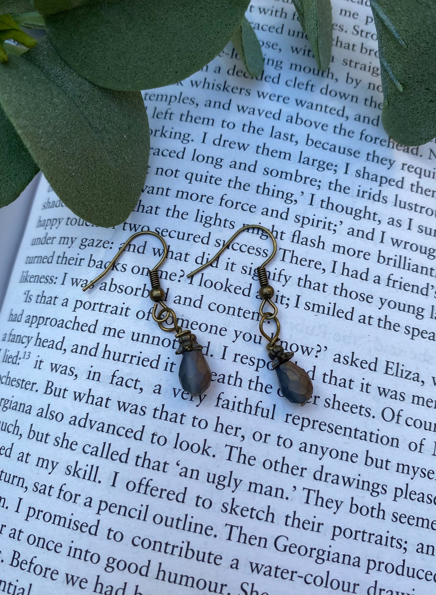 Bronze Brown Stone Earrings