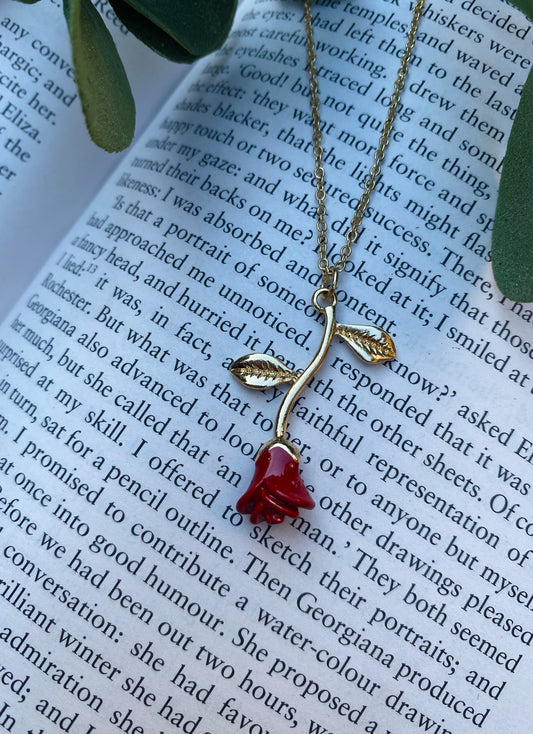 Gold Rose Necklace